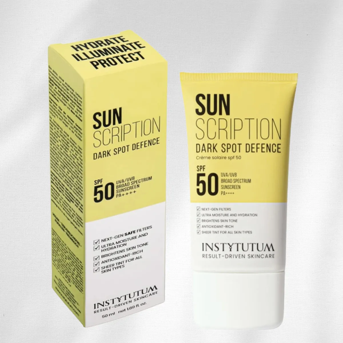 Instytutum Cонцезахисний крем - SUNSCRIPTION DARK SPOT DEFENCE SPF50, 50 мл