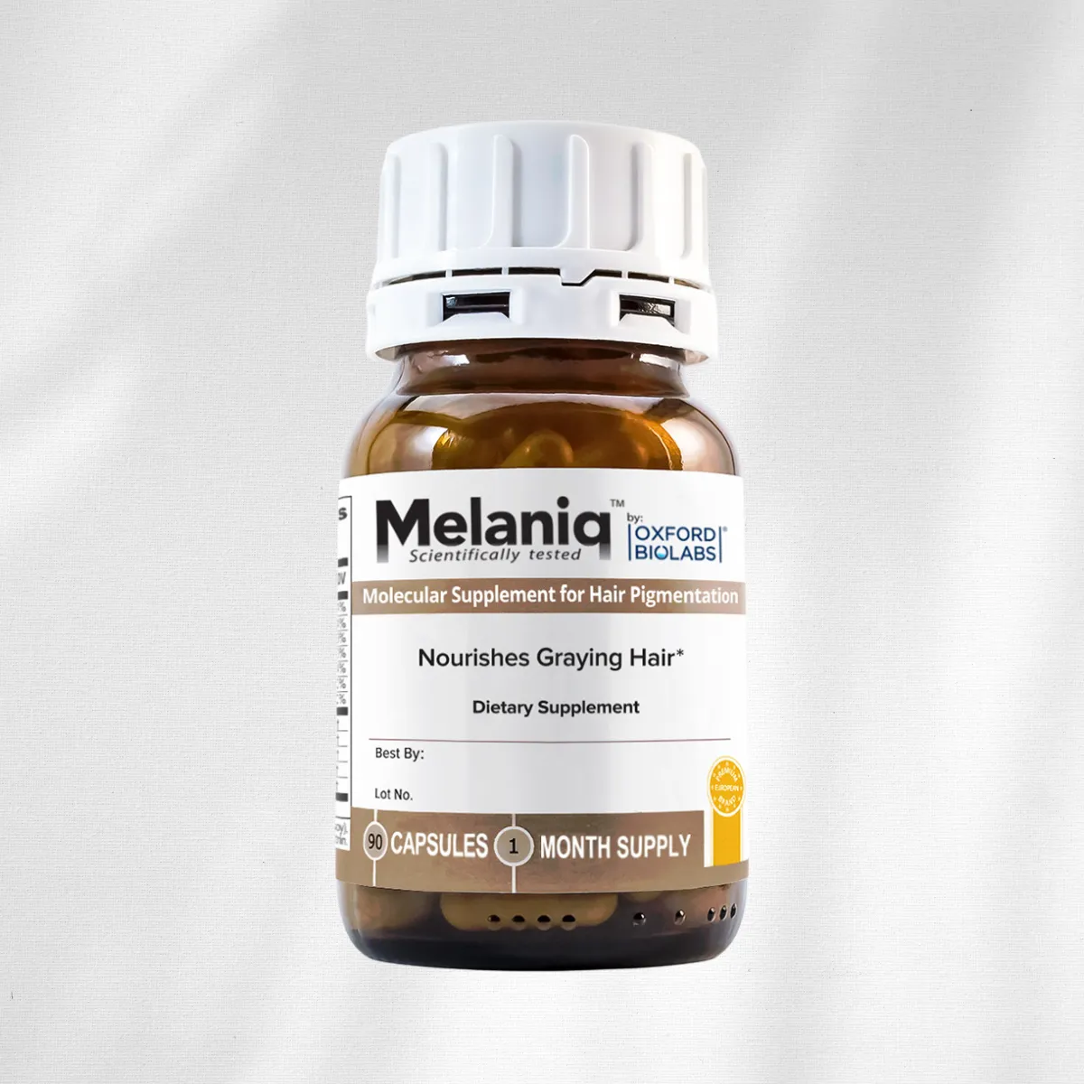 Melaniq - Вітаміни для відновлення кольору сивого волосся - Oxford Biolabs - Melaniq